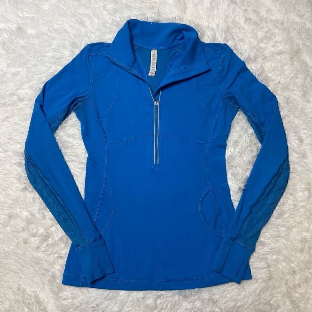 Lululemon Star Runner Long Sleeve Top Size 8 Stretchy 1/2 Zip Athletic Shirt